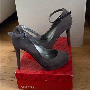 Guess grey suede heels